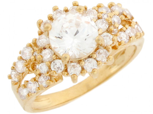 Cluster White 1.87ct CZ Sparkle Ladies Engagement Ring (JL# R5598)