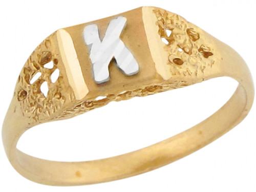 AVEKI Initial Letter Ring for Women Girls Gold Plated Stackable Alphabet  Rings with Initial Adjustable Crystal Inlaid Initial Rings Bridesmaid  Gift（Gold Letter K） - Walmart.com