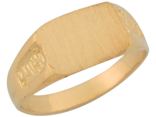 Rectangular Signet Attractive Designer Childrens Ring (JL# R5518)