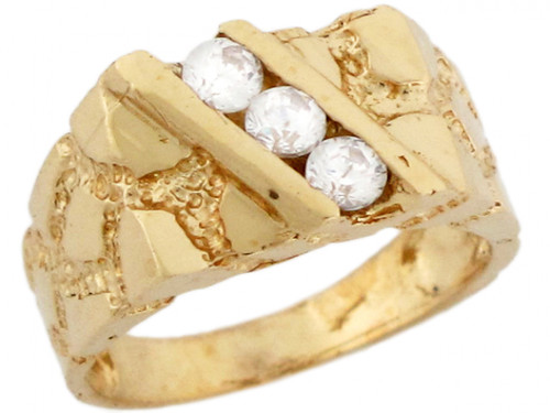 Triplet Square Etched Designer Baby Ring (JL# R5332)