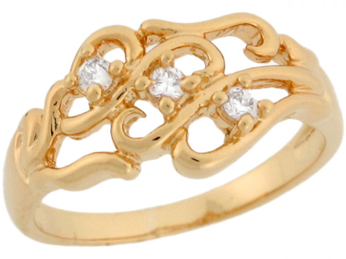 Real Gorgeous Design Ladies Ring with Round CZ Accents (JL# R5082)