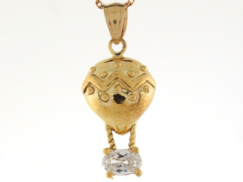 Solid 2.7cm Hot Air Balloon Charm Pendant (JL# P4906)