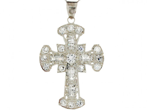 Accents Brilliant Celtic Cross 4.1cm Pendant (JL# P3990)