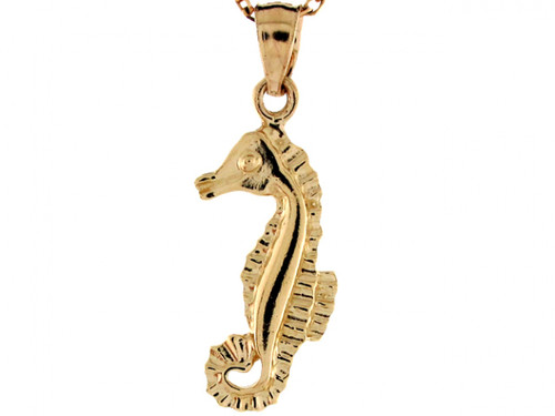 Real Sea Horse Beach Lovers Ocean 2.4cm Charm Pendant (JL# P3943)