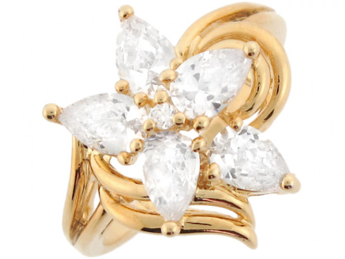 Real Solid Floral Fancy Ladies Ring (JL# R3901)
