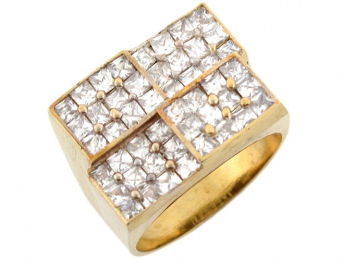 Cluster Mulitple Rectangular Design Mens Ring (SKU# R3819)