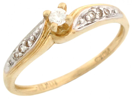 Promise Ring Round Center Diamond and Accents (JL# R3258)