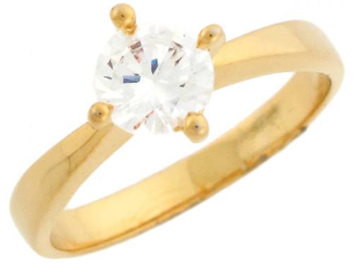 Round CZ Gorgeous Classic Solitaire Engagement Ring (JL# R3234)