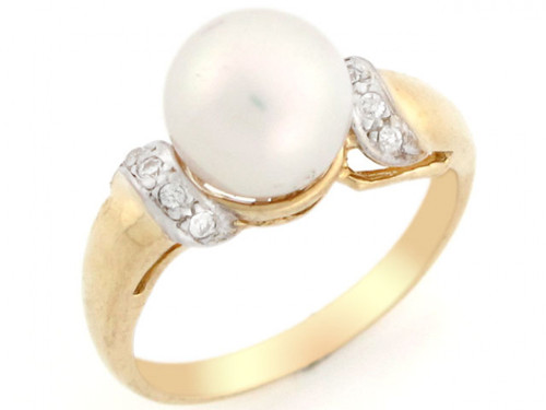 solid cz & freshwater cultured perfect for day & evening Ring (JL# R2867)