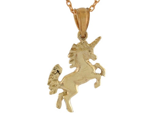 Cute Petite Unicorn High Polish Charm Pendant (JL# P10717)