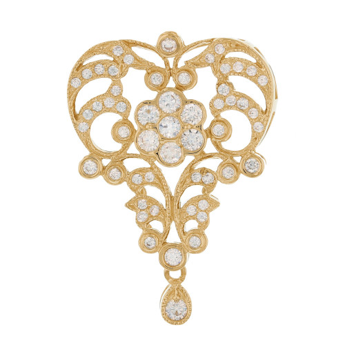 Brilliant Breathtaking Unique Filigree Ladies Pendant (SKU# P10007)