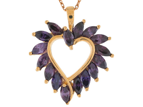 Majestic 16 Stone Accented Ladies Open Heart Pendant (JL# P9598)