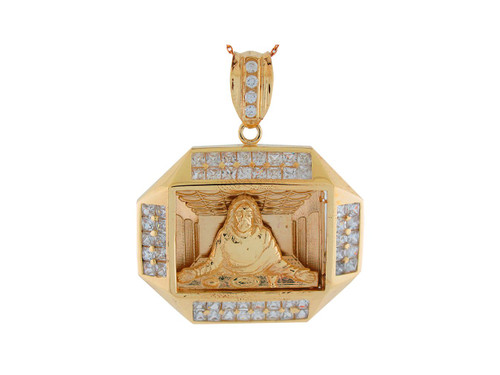 Covered Last Supper Jesus with Depth Illusion Pendant (JL# P9282)