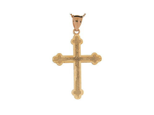 Gorgeous Botonnee Diamond Cut Budded Cross Pendant (JL# P9214)