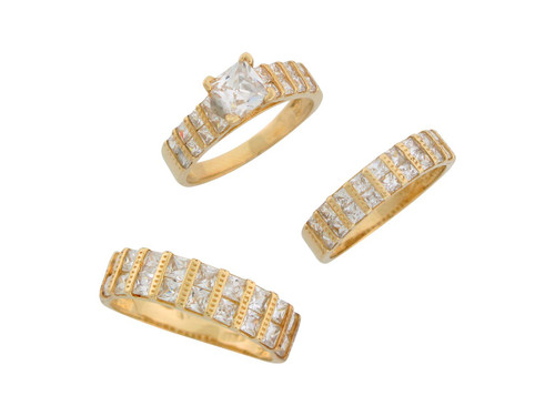 Brilliant His and Hers Wedding Ring Trio Set (JL# X7888)
