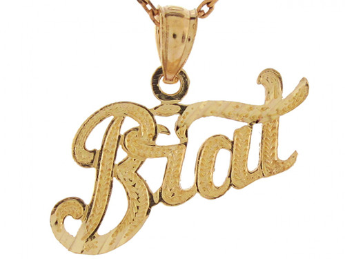 Real 1.6cm x 2.1cm Brat Ladies Sassy Charm Pendant (JL# P6816)