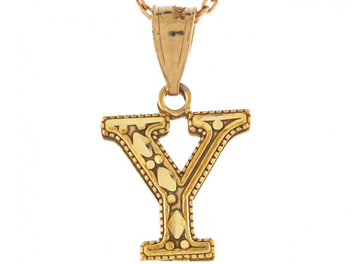 1.29cm Diamond Cut Letter Cute Charm Initial Pendant (JL# P5248)