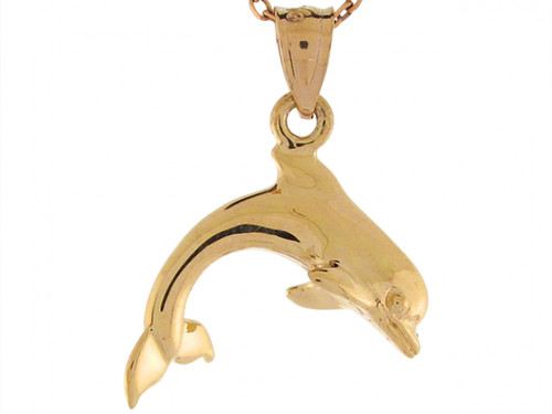 Real Small Cute Dolphin Designer Charm Pendant (JL# P4888)