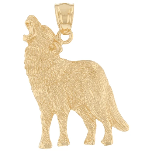 Real 2.79cm Wild Wolf Charm Pendant (JL# P4824)