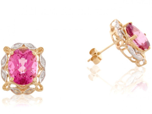 Real Natural Ladies Filigree Detail Post Earrings (SKU# E4450)