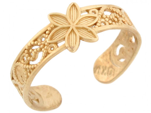 Solid Flower Filigree Toe Ring (JL# H3057)