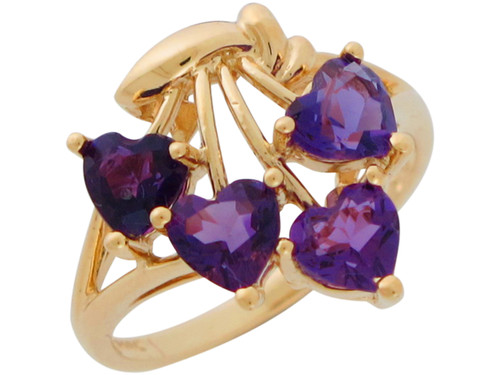 Ladies Unique Heart Cut Genuine Accented Ladies Ring (JL# R2604)