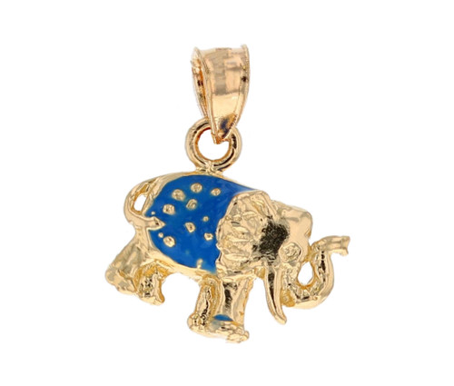 Adorable Cute Elephant Enameled Charm Pendant (JL# P11796)