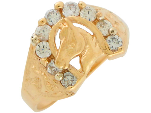 Midcentury 18KT Gold Horse Ring — Isadoras Antique Jewelry