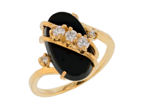 Ladies and Shimmering CZ Accented Classy Ring (JL# R11730)
