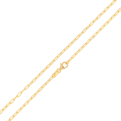 JackAni Italian Paperclip Rectangular Rolo Style Women's Chain (SKU# C1007)
