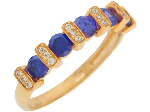 14k Yellow Gold Purple Amethyst Ring (JL# R10970)