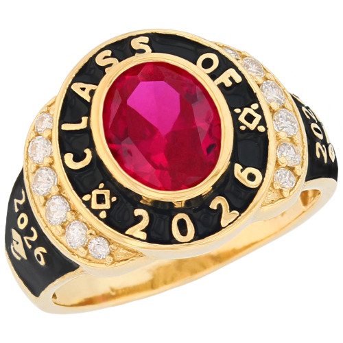 Classy Birthstone Unisex 2026 Graduation Ring (SKU# R13874)
