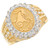 Solid Gold CZ Accented Men's Zodiac Ring (SKU# R1923)