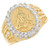 Solid Gold CZ Accented Men's Zodiac Ring (SKU# R1923)