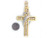 Huge Solid Gold Wite CZ Iced Cross Pendant Jewelry (JL# P1399)