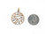 SOLID TWO-TONE GOLD CIRCLE DIAMOND CUT PENDANT (JL# P1405)