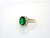 OVAL Green CZ LADIES Ring WHITE CZ (JL# R1407)