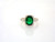 OVAL Green CZ LADIES Ring WHITE CZ (JL# R1407)