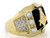 Two Tone Gold White CZ Religious Crucifix Mens Ring (JL# R1435)