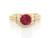 Solid Ruby-red CZ Ring Fine Jewelry (JL# R1723)