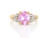 PINK CZ RIGHT HAND RING w/ CZ ACCENTS (JL# R1736)