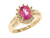 10k Yellow Gold Pink Topaz Ring (JL# R1738)