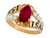 Gold and CZ 15 Anos Quinceanera Birthstone Ring (JL# R10528)