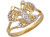 Two-Tone Ladies Breathtaking Diamond Cut Butterfly Filigree Ring (JL# R10520)