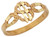 Bright Diamond Cut Money Dollar Sign Ladies Ring (JL# R10513)