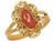 Two-Tone Gold Stunning Ladies Wide Top Vigin Mary Ring with Diamond Cuts (JL# R10482)