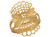 Stunning Ladies Bow Tie Wide Top Diamond Cut Design Ring (JL# R10309)