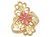 Two-Tone Gold Wide Top Ladies Breathtaking Diamond Cut Flower Ring (JL# R10273)