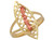 Two-Tone Gold Ladies Unique Diamond Cut Criss Cross Woven Patter Ring (JL# R10267)