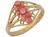 Two-Tone Gold Ladies Marvelous Diamond Cut Flower Design Ring (JL# R10233)